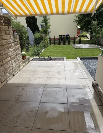 frische garten mit terrasse